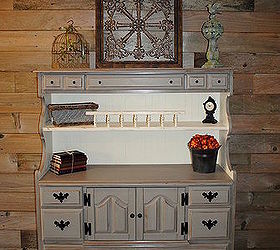 small hutch makeover, painted furniture, rustic furniture