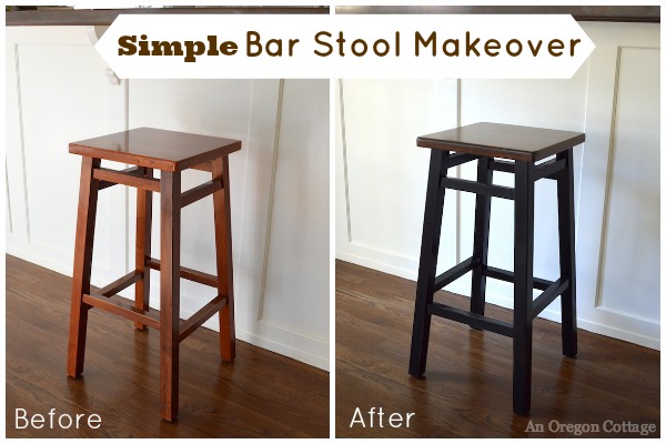 simple diy bar stool makeover, painted furniture, A 15 stool gets an easy makeover