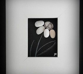 make your own pebble art frame, crafts