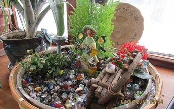 making fairy gardens awaiting for spring to arrive