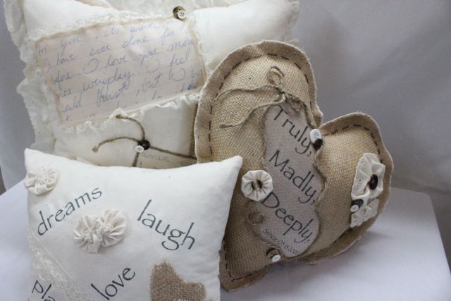 love letter pillows, crafts