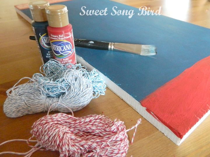 nautical string art, crafts, Instead of using plain string I decided to give it my project a fun twist and used baker s twine