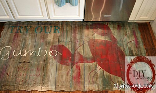 a 2012 diy recap, crafts, home decor, painted puzzle floor mat