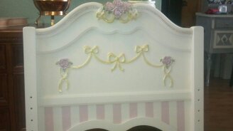 princess bed, bedroom ideas, chalk paint, painting