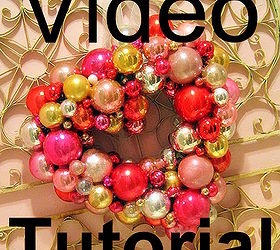 how to make a valentine ornament wreath, crafts, seasonal holiday decor, valentines day ideas, wreaths, I ve made my first DIY video Watch my video to learn how to make a Valentine Ornament Wreath