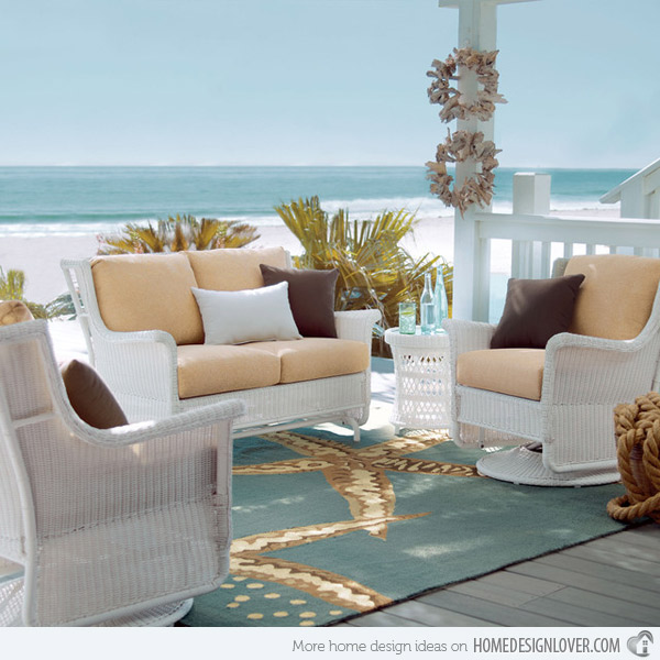 alfombras decorativas para exteriores, Alfombra Mediterranean Rud con estampado de estrellas de mar