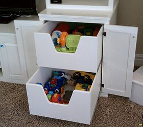 media center with toy storage drawers, painted furniture, repurposing upcycling, storage ideas