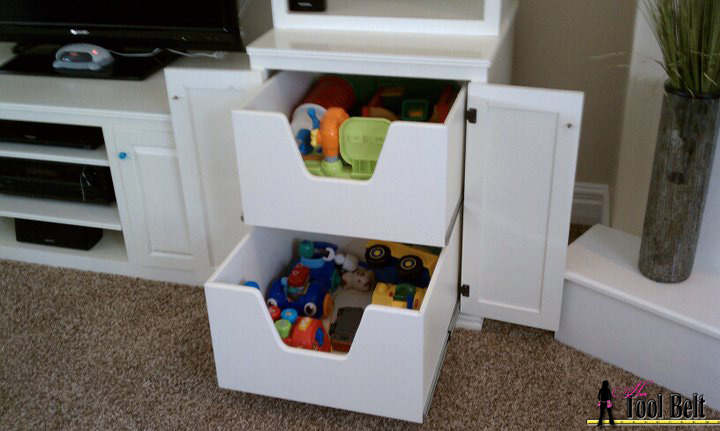 media center with toy storage drawers, painted furniture, repurposing upcycling, storage ideas