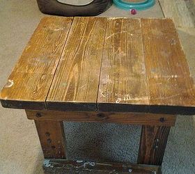 ¿alguna idea divertida para esta mesa de madera maciza?
