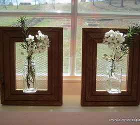 how i made wall vases from repurposed spice jars and wood frames, crafts, diy, home decor, how to, repurposing upcycling, woodworking projects