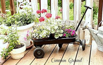 Vintage Children's Wagon With Flowers