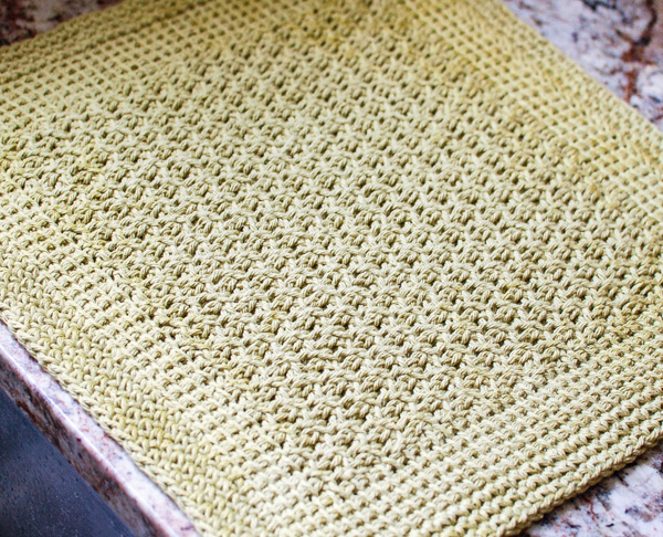 tunisian crochet dish drying mat, cleaning tips