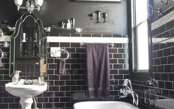  Nosso banheiro master preto, branco e clássico