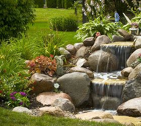 pondless waterfalls for the landscape, gardening, outdoor living, ponds water features, A small waterfall adds beauty to an unused corner of the yard