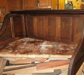 restoration of antique roll top desk, painted furniture, Before