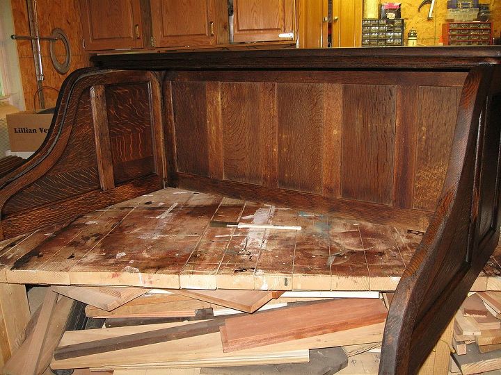 restoration of antique roll top desk, painted furniture, Before