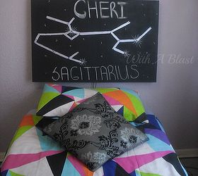 stretch canvas chalk headboard, bedroom ideas, chalk paint, home decor, painted furniture