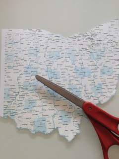 crea tu propia obra de arte con cuerdas, Imprime un mapa del estado que quieras utilizar