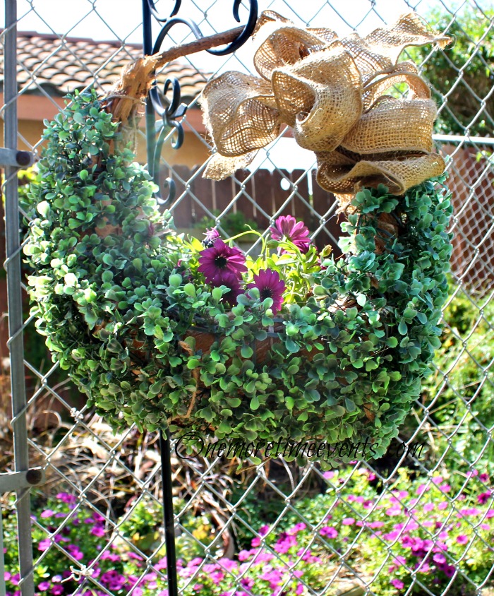 welcome spring pb faux boxwood basket knock off springideas, crafts, gardening, seasonal holiday decor