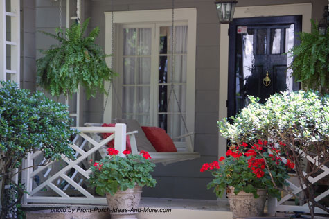 small porch pizzazz, curb appeal, outdoor living, porches, Even a small porch can hold a sweet porch swing