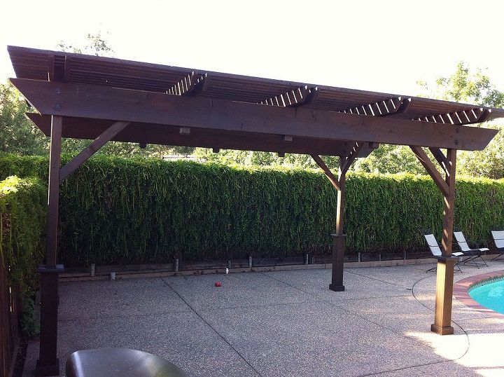 pergola in pool area, outdoor living, pool designs, woodworking projects