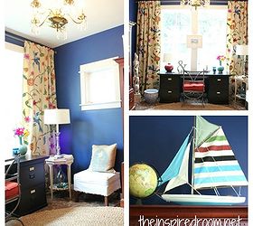 {Navy Walls} Home Office Makeover
