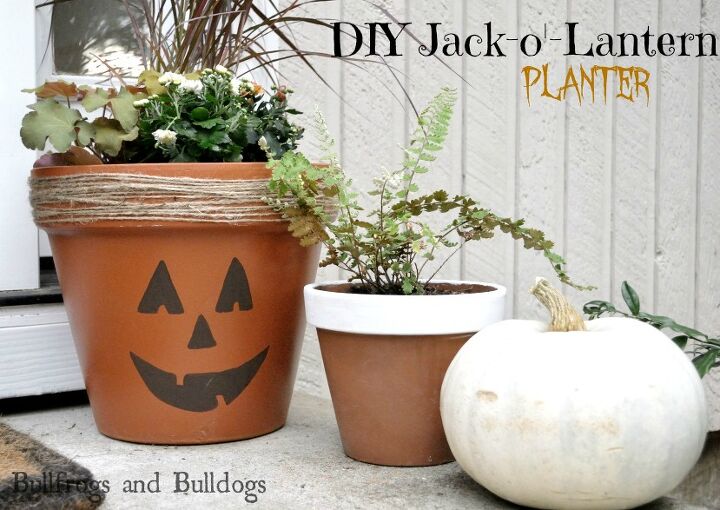jack o lantern planter, crafts, gardening, Jack o Lantern Planter