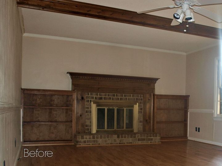 budget fireplace makeover reveal, fireplaces mantels, home decor, living room ideas, painting, Fireplace Makeover Before