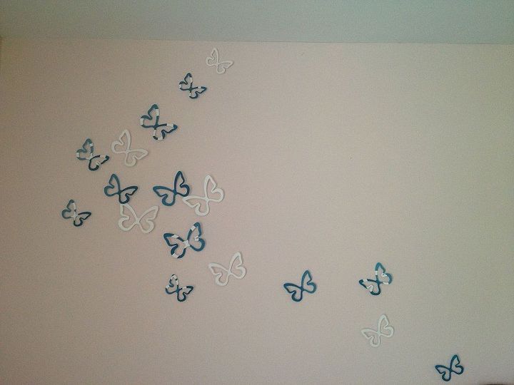 the easiest wall decor update ever, crafts, home decor, wall decor, The butterfly set is complete now and arranged beautifully