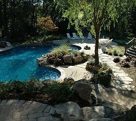 turning a tired backyard into award winning retreat, landscape, outdoor living, ponds water features, pool designs, spas, Techo Bloc Patios