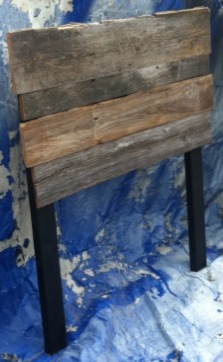 twin size and a full size headboard made from 100 year old barn wood, painted furniture, repurposing upcycling, woodworking projects