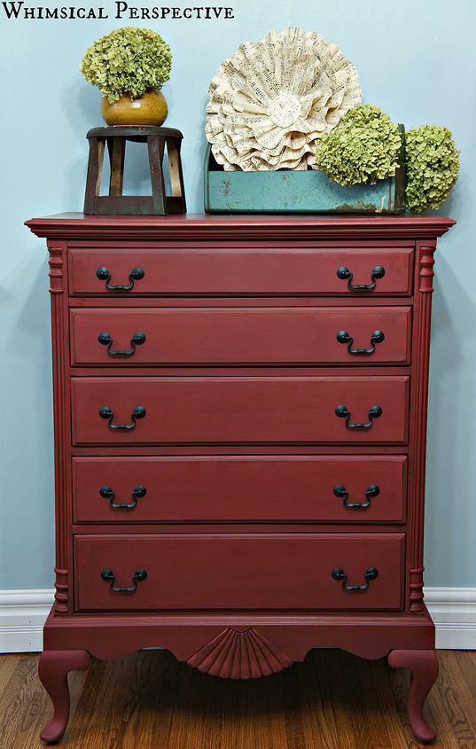 more color, chalk paint, painted furniture, ASCP Primer Red