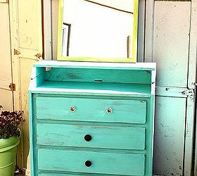 painting furniture home decor diy crafts humor, outdoor furniture, painted furniture, repurposing upcycling, Use an old Changing Table as a buffet The top flips out to provide service for outdoor dining
