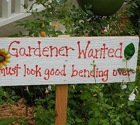 funny garden sign, gardening