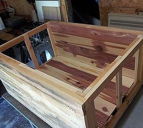 trunk coffee table cedar chest, painted furniture, pallet, repurposing upcycling, woodworking projects