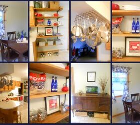 summer home tour, patriotic decor ideas, seasonal holiday d cor, We added open shelving for extra storage in the kitchen dining area