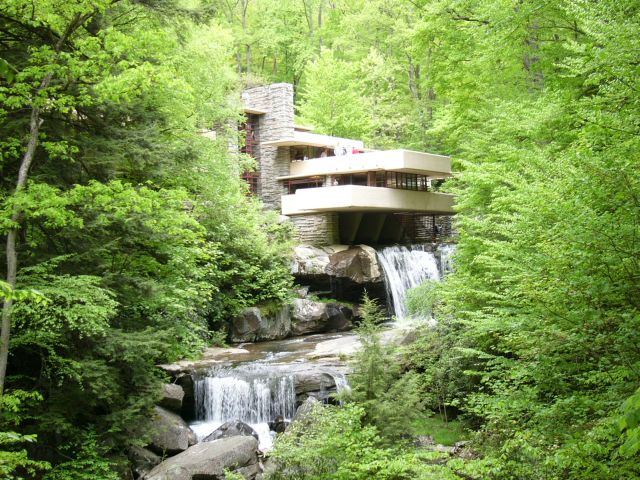 the frank lloyd wright guide to designing your dream home, architecture, curb appeal, ponds water features, Fallingwater Frank Lloyd Wright