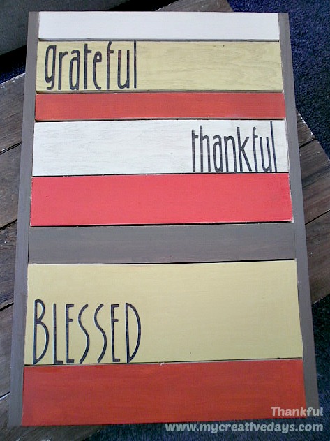 grateful thankful blessed, crafts, home decor, woodworking projects, Thankful Art