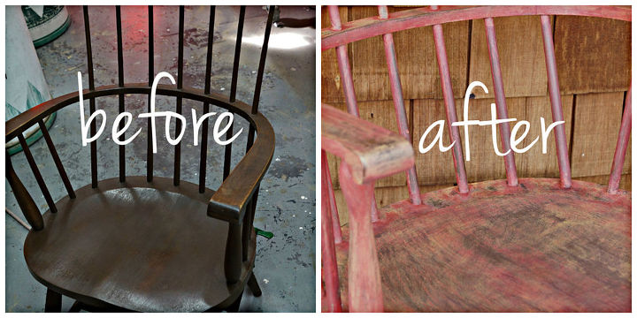 milk paint windsor chair, painted furniture, It s a bit squished but here they are side by side