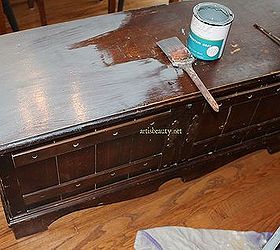 old beat up cedar chest turned into a nautical beauty with some paint and freezer, painted furniture