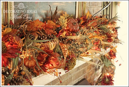 fireplace mantel decorating for fall, christmas decorations, fireplaces mantels, seasonal holiday d cor, Decorating for fall 3