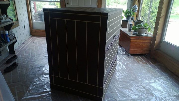 metal cabinet don t toss it turn it into something useful, painted furniture, You don t see here the first two steps 1 PRIMER with Zinsser 123 Bulls Eye That s the one I like anyway