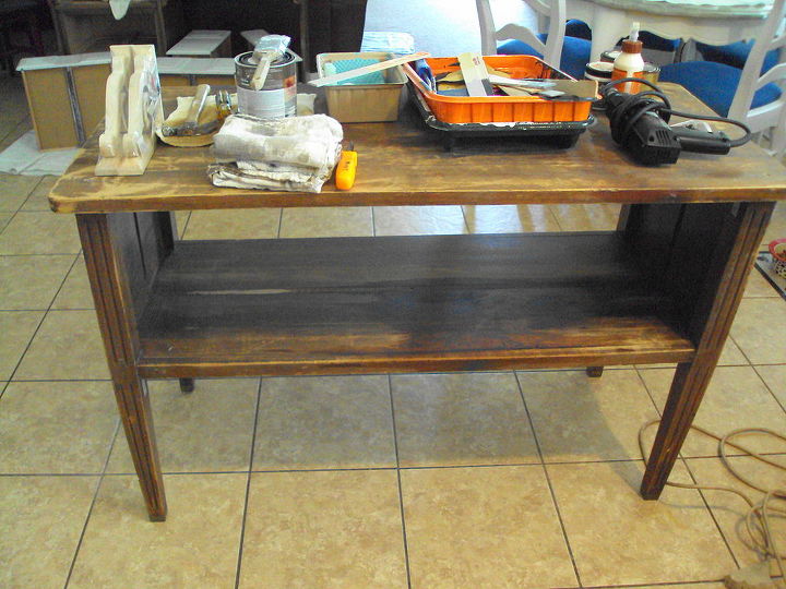 primitive farmhouse table island, painted furniture, Before probably should have saved it for a work table