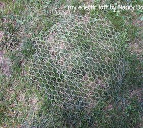 chicken wire frame lamp shade, crafts, repurposing upcycling, The is the circle cut out