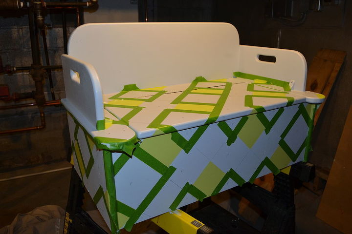 argyle toy box, home decor, painted furniture, Process see more at