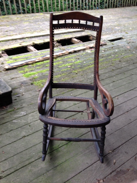 how to upholster this old rocking chair