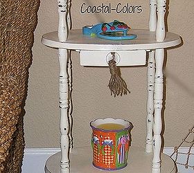sisal twine amp a table remake, chalk paint, painted furniture, Finished