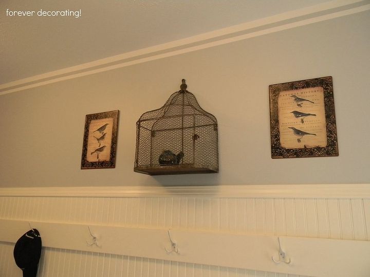 from old tool room to new mud room, foyer, garages, home decor, Bird decor