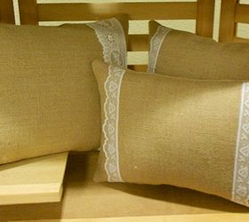 burlap pillows, crafts