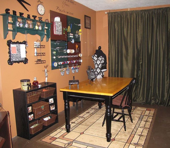 a craft space for a small space, craft rooms, home decor